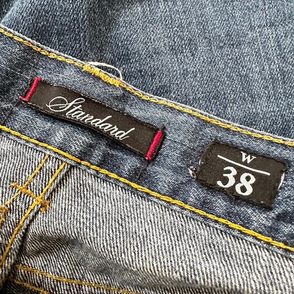 Marc Ecko Vintage Y2K Standard Embroidered Pocket Cut & Sew Skull Denim Jeans 38 - Picture 9 of 11